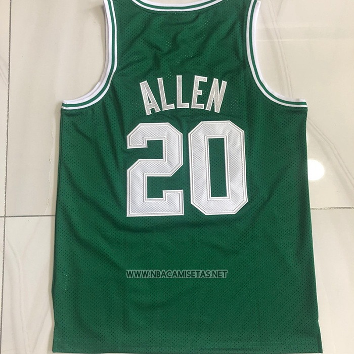 Camiseta Boston Celtics Ray Allen NO 20 Mitchell & Ness 1996-97 Verde